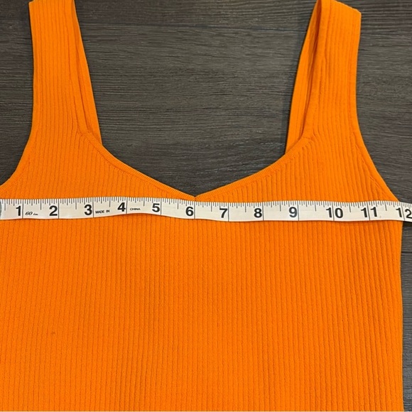 House of Harlow 1960 NWT Sculpted Ribbed Knit Tank Size Small Orange STRETCHY!! - Picture 10 of 11